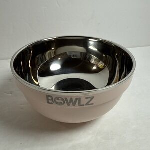 Bowlz Metal ice‎ cream bowl 16 ounce cold & hot stainless steel One Pink